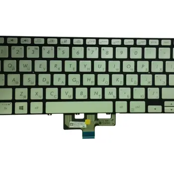 Клавіатура для ноутбука Asus ZenBook UX433FA с подсветкой (Light), Silver, (No Frame) RU