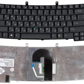 Клавіатура для ноутбука Acer TravelMate 6410, 6452, 6460, 6490, 6492, 6493, 6552, 6592 с указателем (Point Stick) Black, RU