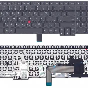 Клавіатура для ноутбука Lenovo Thinkpad Edge (E550) с указателем (Point Stick) Black, (Black Frame), RU