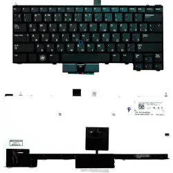 Клавіатура для ноутбука Dell Latitude (E4310) с подсветкой (Light), с указателем (Point Stick) Black, RU/EN