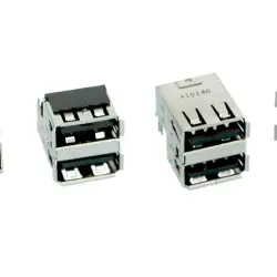 Роз'єм для ноутбука USB №35. Cдвоенный роз'єм USB Type A, нанесена маркировка +10146