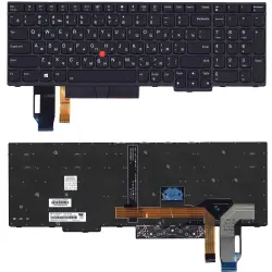 Клавиатура для ноутбука Lenovo IBM Thinkpad (E580) Black с подсветкой (Light), (No Frame) RU