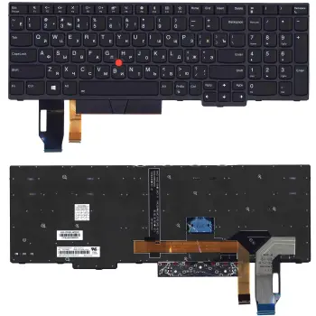 Клавіатура для ноутбука Lenovo IBM Thinkpad (E580) Black с подсветкой (Light), (No Frame) RU