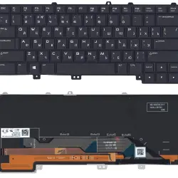 Клавиатура для ноутбука Dell Alienware 13 R1 R2 Black с подсветкой (Light), (No Frame), RU
