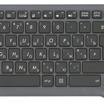 Клавіатура для ноутбука Asus (G75V, G75W) с подсветкой (Light), Black, (Gray Frame) RU (вертикальный ентер)