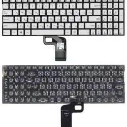 Клавиатура для ноутбука Asus (UX560UA) Silver с подсветкой, (No Frame) RU