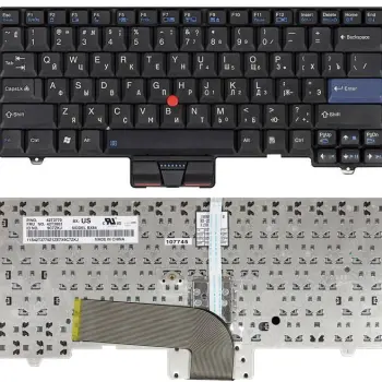 Клавиатура для ноутбука Lenovo ThinkPad (SL300, SL400, SL500) с указателем (Point Stick) Black, RU