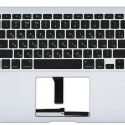Клавіатура для ноутбука Apple MacBook Air 2011+ (A1369) Black, (Silver TopCase), с подсветкой (Light), RU (горизонтальный ентер)