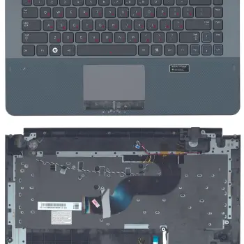 Клавиатура для ноутбука Samsung (RC420) Black, (Gray TopCase), RU