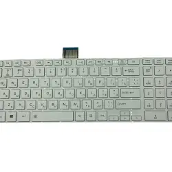 Клавиатура ддля ноутбука Toshiba Satellite (L850, L870) White, (White Frame) RU