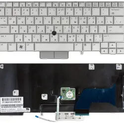 Клавіатура для ноутбука HP Elitebook (2740P) с указателем (Point Stick), Silver gray, RU