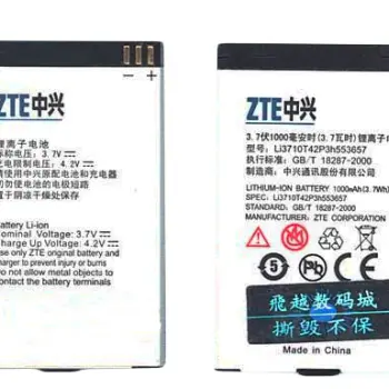 Аккумуляторная батарея для смартфона ZTE Li3710T42P3h553657 S302 3.7V White 1000mAh 3.88Wh