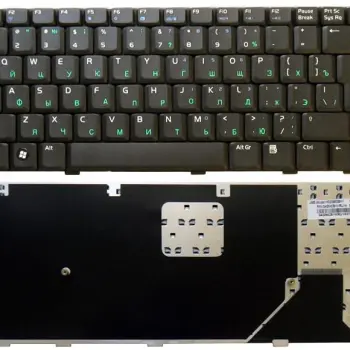 Клавиатура для ноутбука Asus (W3, W3J, A8, F8, N80) Black, RU (вертикальный энтер)