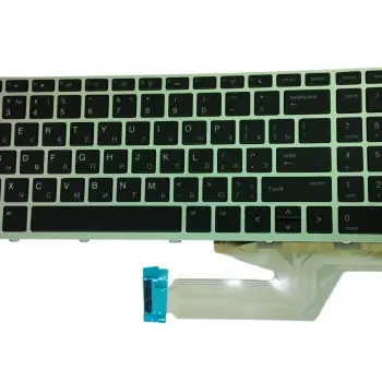 Клавіатура для ноутбука HP ProBook (450 G5) с подсветкой (Light), Black, (Silver Frame), RU
