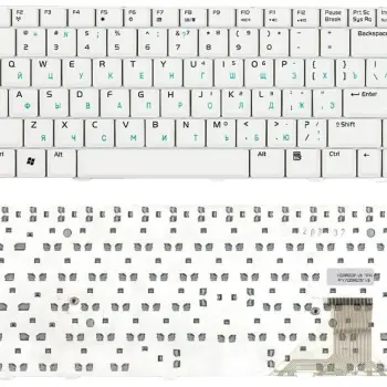 Клавиатура для ноутбука Asus (W3, W3J, A8, F8, N80) White, RU